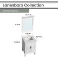 thumbnail image 4 of Hanover Lanesboro 24'' Vanity Cabinet with Sink Combo for Bathroom, Powder Room | Pre-Assembled Cabinet | Accent Mirror | Artificial Stone Countertop, White Cabinet | HANVN0105-24-0WH, 4 of 12