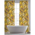 thumbnail image 4 of Orange Yellow Lemon Birds Sheer Curtains 96 Inch Length 2 Panels Set, Summer Botanical Tropical Voile Window Treatment Semi Sheer Long Curtains Drapes for Bedroom/Living Room/Kitchen 52"x96"x2, 4 of 7