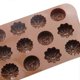 thumbnail image 4 of 3pcs caf couleur rose fleur silicone chocolat moule, rose fleur cuisine moule anti - adhsif glace plateau faire gteau bonbons boules de gomme gele-M, 4 of 5