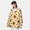 thumbnail image 4 of Pofeuu Sunflowers And Bee Print Sun Protection Outdoor Lightweight Full Zip UV Cooling Hoodie Long Sleeve Summer Clothing for Outdoor Hiking-3X-Large, 4 of 5