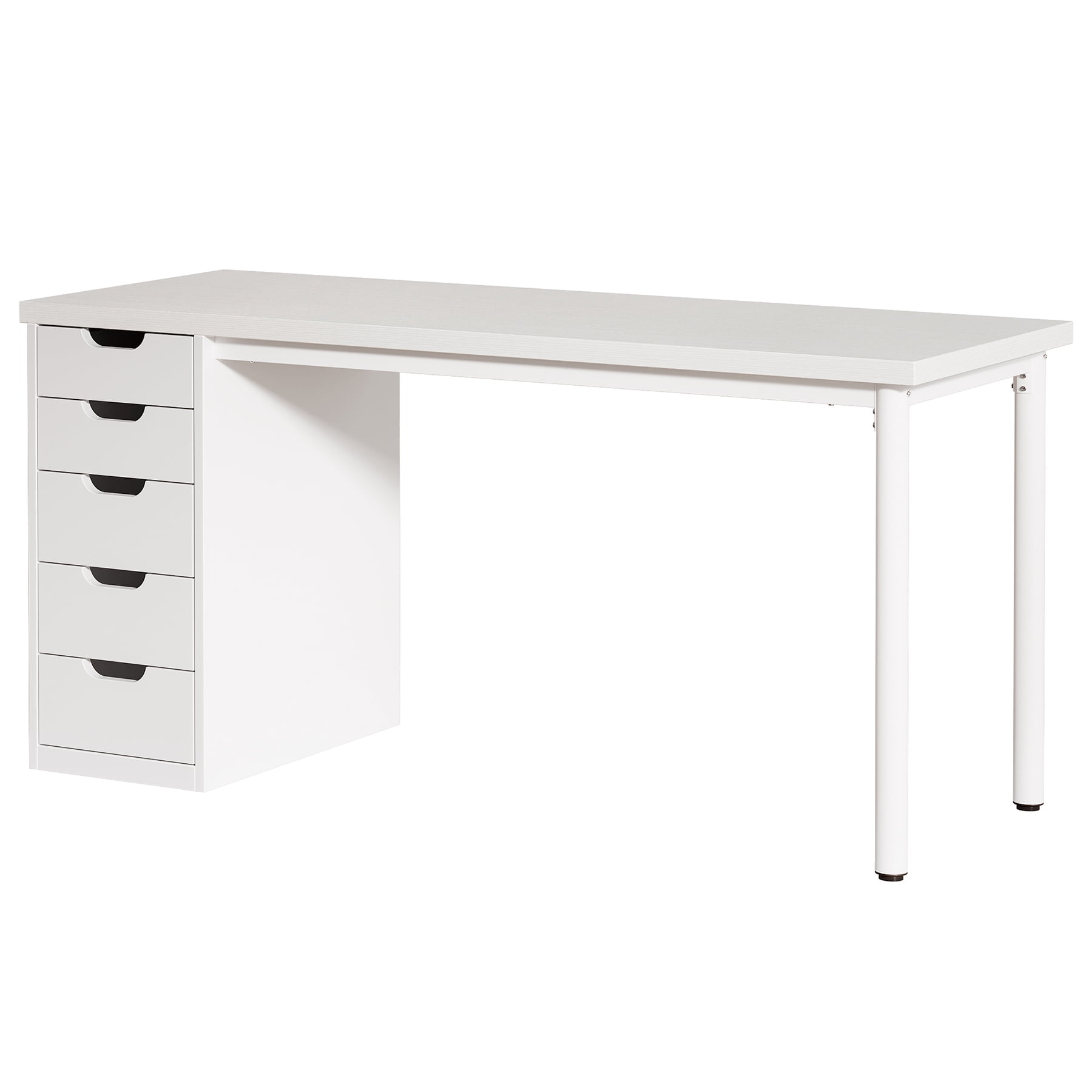 MAYEERTY 47.24" Home Office Desk, 1.18" Thick Engineered Wood with 5 Drawers