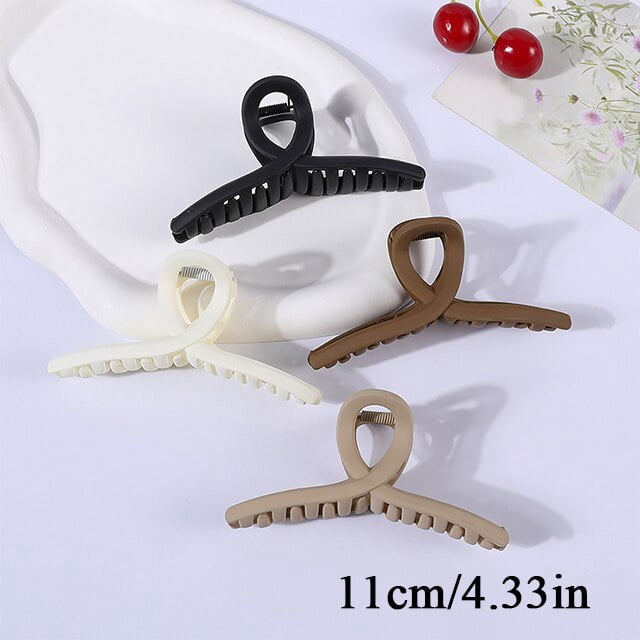 Pinzas para el pelo para niña y mujer, accesorio para el cabello, color negro, cola de caballo, horquilla, pasador de cangrejo, regalo, 3/4 piezas