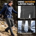 thumbnail image 4 of FEN AI Snow Ski Pants Men Waterproof Softshell Pant Snowboard Trousers Fleece Lined Outdoor Hiking Cargo Pants with 6 Pockets, 4 of 8