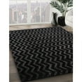 thumbnail image 3 of Ahgly Company Tapis d'Intérieur Lavables à la Machine Rectangulaire Moderne Moderne Noir Anguille Noire, 3' x 5', 3 of 7