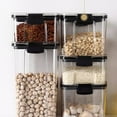 thumbnail image 3 of Sealed Glass Storage Jars Clear Glass Food Storage Containers with Airtight Lid Stackable Kitchen Canisters for Candy,Cookie,Rice,Sugar,Flour,Pasta,Nuts and Spice Jars, 3 of 9