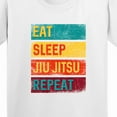thumbnail image 4 of Inktastic Eat Sleep Jiu Jitsu Repeat Youth T-Shirt, 4 of 5