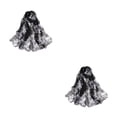 thumbnail image 2 of Thinsony Lightweight Portable Scarf Versatile For Wide Application And Easy Matching With Floral Patterns Black and White 2Set, 2 of 6