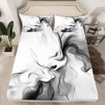 thumbnail image 2 of Homewish Geometric Stripes Twin Sheet Sets 3pcs for Female Men Adults,Abstract Gradient Ombre Twin Fitted Sheet Microfiber,Vintage Aesthetic Breathable Flat Sheet,Super Cozy Room Decor, 2 of 7