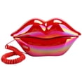 thumbnail image 1 of MasteelfCA Red-Lips Land Line Phone Dial Phone Decor Creative Dial Phone Ornament Lips Phone, 1 of 7