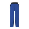 thumbnail image 5 of LNWUY Men's Baggy Wide Leg Sweatpants Double Waisted Color Block Drawstring Elastic Waist Sweat Pants for Casual Work Blue L, 5 of 7