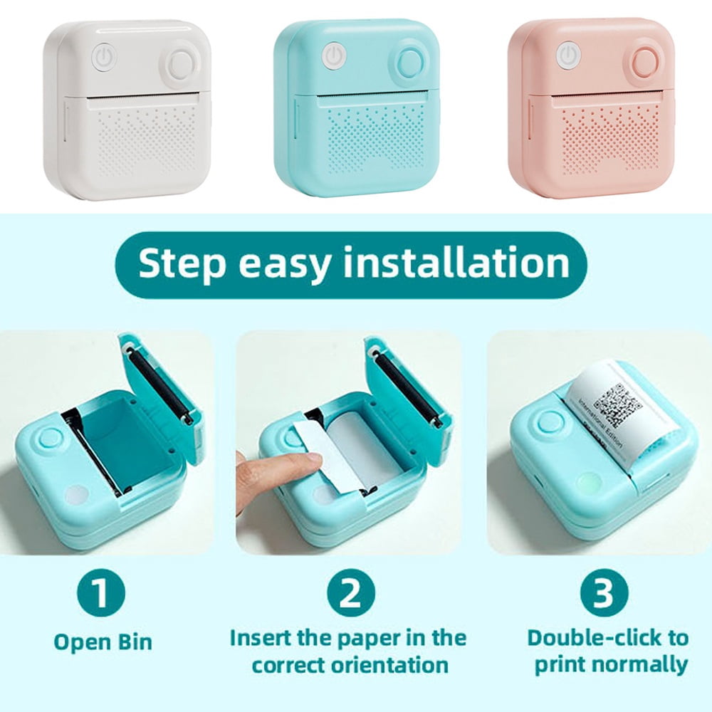 Small Handheld Portable Wireless Thermal Sticker Printing Label Printer Document Storage Machine ,Fast-Drying Ink with Crisp Output