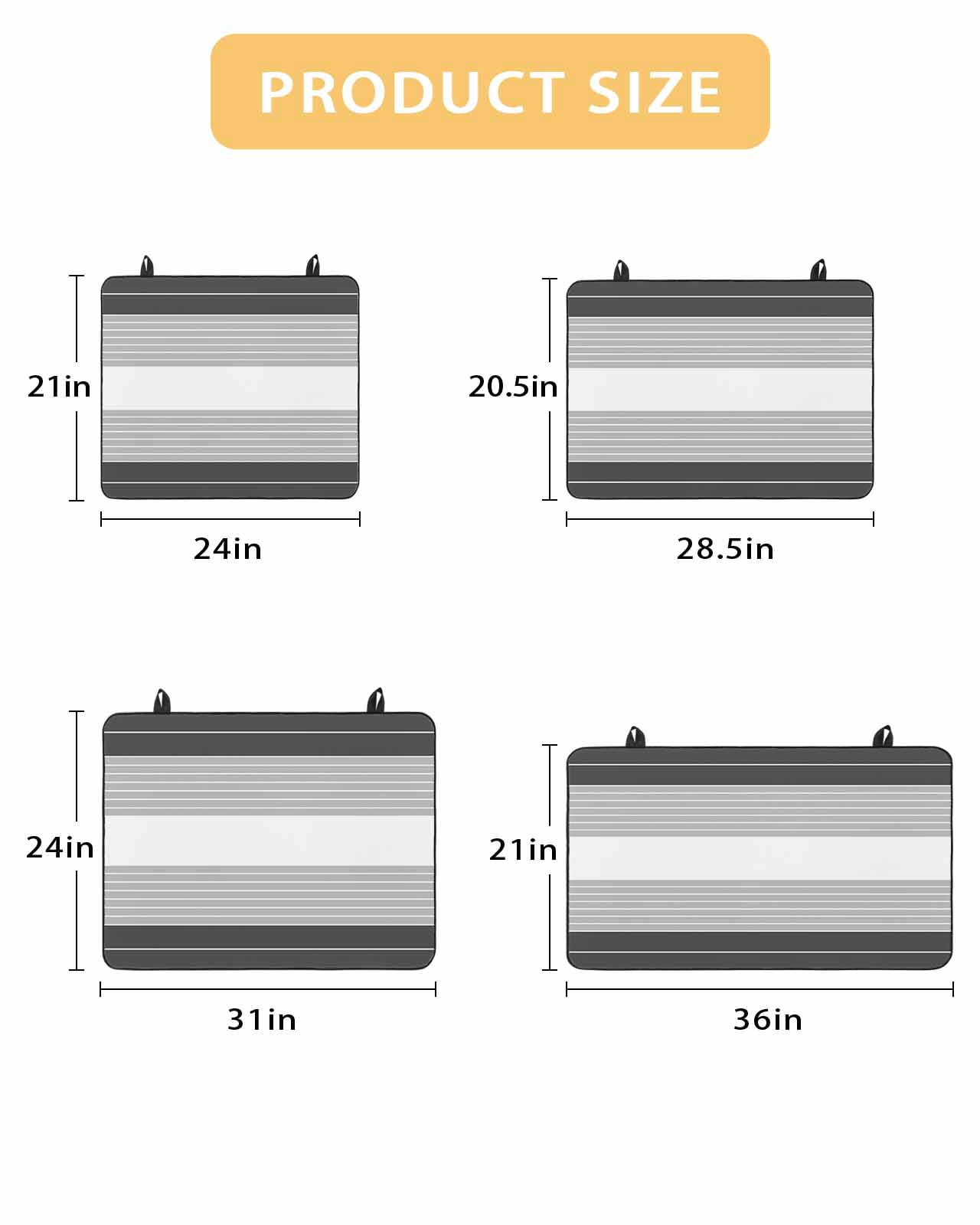 nqOlkjepod Large Induction Cooktop Protector Mat 36"x21", Black Grey Stripe Stove Top Covers for Electric Stove, Modern Art Horizontal Striped Stove Burner Cover Mats, Glass Top Stove Cover