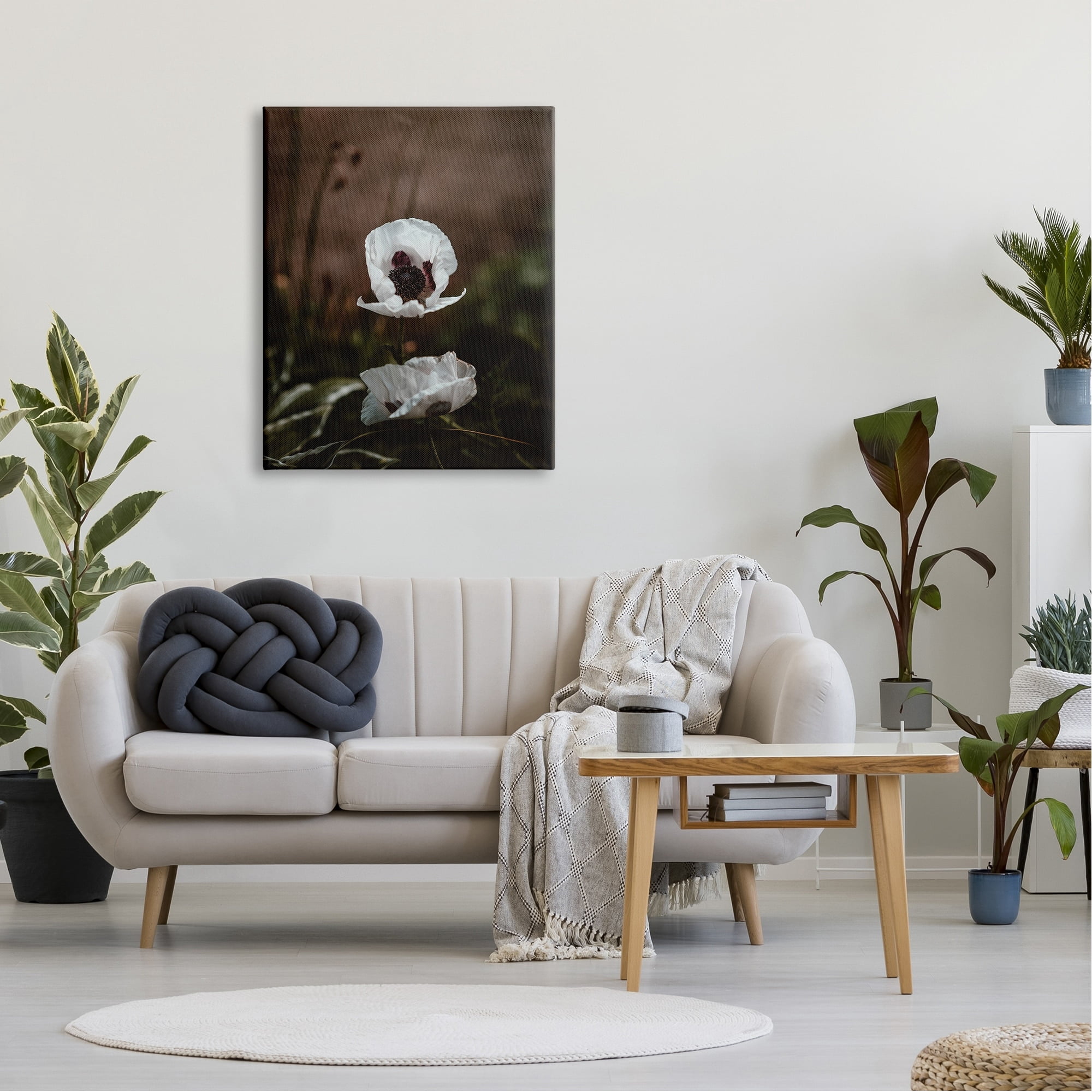 Stupell Industries Lonely White Flower Blossom Forest Photography Gallery-Wrapped Canvas Print Wall Art, 30x40, by Incado
