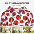 thumbnail image 4 of Honeii Cartoon Ladybug Pattern Womens Oversized Hoodies Long Sleeve Sweatshirts Pullover Fall Outfits with Pocket-Medium, 4 of 7
