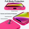 thumbnail image 4 of Compatible with iPhone 14 Case, Upgraded Liquid Silicone with [Full Cover Camera Protection] [Soft Anti-Scratch Microfiber Lining] Protective Phone Case for iPhone 14 6.1 inch - Hot Pink, 4 of 14