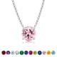 thumbnail image 1 of JeenMata Hermoso Collar con Colgante de Solitario con Piedra Natal de Octubre de Corte Redondo de 1 Quilate, Turmalina Rosa, Chapado en Oro Blanco de 18 Quilates, Mujer, Adulto, 1 of 6
