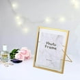 thumbnail image 3 of facefd Creative Nordic Metal Glass Photo Frame Crafts Home Desktop Bedroom Decors M Golden, 3 of 8