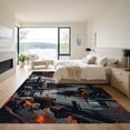 thumbnail image 3 of ODIKA 8'x10' Machine Washable Non-Slip Area Rug, Industrial Black High Traffic Rug, Black, 1009519, 3 of 7