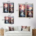 thumbnail image 4 of Designart "Silvery Waters of a Pink River II" Lake Framed Wall Art Set Of 2 - Pink Landscapes Gallery Wall Frame Set For Home Decor, 4 of 7
