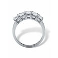 thumbnail image 2 of PalmBeach Jewelry 1.85 TCW Princess-Cut Cubic Zirconia Platinum-plated Sterling Silver Wedding Band Ring, 2 of 5