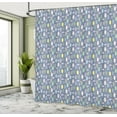 thumbnail image 4 of Ambesonne Botanical Shower Curtain, Repeating Colorful Leaves, 69"Wx84"L, Ceil Blue and Multicolor, 4 of 4