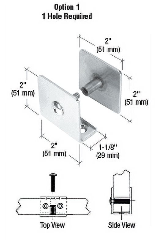 CRL PB001PS Polished Stainless Bullet Resistant Protective Barrier System U-Clamp