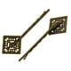 thumbnail image 2 of Pasadores de bronce antiguos 6pcs con diapositivas de agarre de cabellero de almohadilla de flor cuadrada Hugo Clips de pelo vintage, 2 of 3