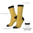 thumbnail image 4 of Picia Gold Shiny Print Athletic Socks for Men & Women – Cushioned Moisture-Wicking Crew Socks for Sports, Running, and Training, Soft & Breathable Size 5-11, 4 of 6