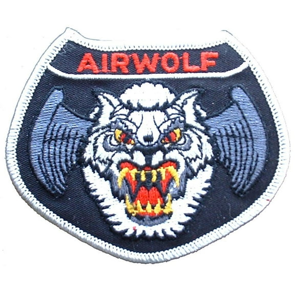 U.S. Air Force Airwolf Patch White & Blue 3"