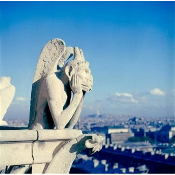 Affiche Superstock SAL255421449LARGE France Paris Notre Dame Cathedral Gargouille, 24 x 36 - Grande
