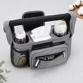 thumbnail image 2 of Topukaiba Stroller Organizer with Insulated Cup Holder, Detachable Phone Bag & Non-Slip Straps, Fits Most Strollers, 16" x 4" x 6", Gray, 2 of 7