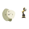 thumbnail image 1 of Reloj de pared silencioso, reloj de pared nórdico, figura de resina para escritorio, estatua de caballo, estante, decoración de escritorio, diseño cre, 1 of 8