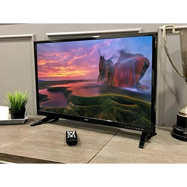  FREE SIGNAL TV Transit 12 Volt Flat Screen TV for RV, 32 inch TV  with LED Screen, AC/DC Powered with 1080P HD Resolution, HDMI/USB Inputs,  Use in RVs, Campers, Boats and