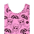 thumbnail image 2 of Barbie Girls' Print Skater Dress with Short Sleeves, Sizes 4-12, 2 of 3