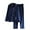 Navy, variant on successthop Mens Pajamas Thick Long Sleeve Button Down Tops with Full Pants Winter Fall Loungewear