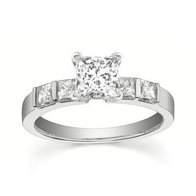 Perfect Wedding Bridal Ring Set Diamond Moissanite Ring 1.75 Carat with 18k Gold Plating
