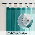 thumbnail image 3 of Teal Curtains 84 inch Long Ombre Sheer Curtains Semi Gradient Tab Top Curtains for Bedroom and Living Room, Set of 2 Window Panels, W52 x L84, 3 of 6