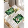 thumbnail image 5 of St. Patrick's Day Placemats Set of 8, Green Shamrocks Truck Black Buffalo Plaid Placemats for Dining Table, Place Mats for Kitchen Tabletop, Waterproof Wipeable Dining Table Mats Set, 5 of 9