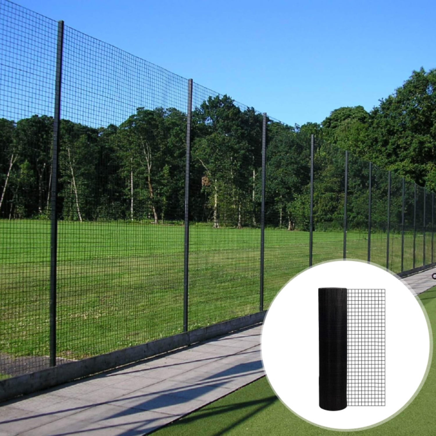 PVC Hardware Cloth Black Welded Wire Fence Supports Poultry-Netting Cage-Home Improvement and Chicken Coop