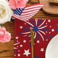 thumbnail image 3 of Sm:)e Firework 4th of July Placemats Set of 4,12 x 18 Inch, Durable and Easy Cleaning Perfect for Independence Day Celebration and Family Gathering,Red, 3 of 7
