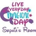 thumbnail image 1 of Live Everyday Magical Day Custom Name Vinyl Wall Decal for Home - King Queen Sleeping Beauty Cute Wall Décor Bedroom Living Room Entry - Personalized Text Removable High Tact - Size: 12 In x 20 In, 1 of 3