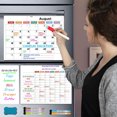 thumbnail image 2 of Magnetic Whiteboard Magnetic Calendar for Refrigerator Refrigerator Whiteboard Dry Erase Monthly Planner with 5 Markers and Eraser Reusable Magnetic Whiteboard Planner, 2 of 5