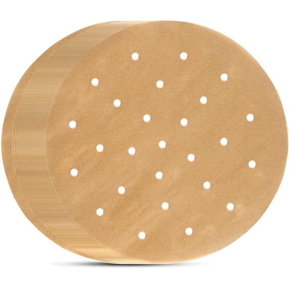 Round Air Fryer Liners, Set of 200, 8 Inch Air Fryer Parchment Paper/Bamboo Steamer Liners for Air Fryer, Steaming Basket and More(5/6/7/8/9/10in Optional)