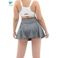thumbnail image 5 of Deago Women's Active Skort Athletic Stretchy Pleated Tennis Skirt Built-in Shorts for Running Golf Workout (Gray, XL), 5 of 10