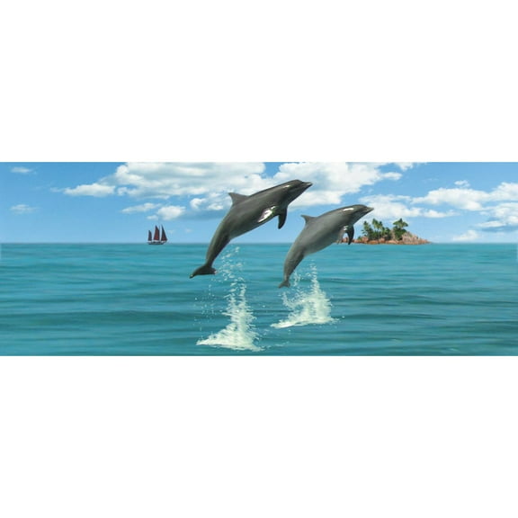 Dolphins Lenticular Motion Bookmark/Ruler by Moovie Studio