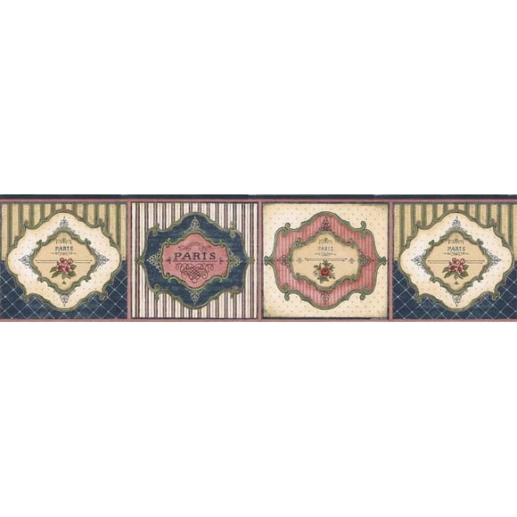 Bordure de Papier Peint Floral VIN7316B
