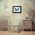 thumbnail image 4 of Bosco, Julia 14x12 Black Modern Framed Museum Art Print Titled - Butterfly in Aqua I, 4 of 5