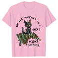 thumbnail image 5 of Camisetas con estampado de gato para mujer, ropa divertida de Navidad para amantes de los gatos, 5 of 5