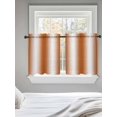 thumbnail image 5 of Orange White Ombre Tier Curtains 36 Inch Length,Sheer Curtains for Bedroom Living Room Window Farmhouse Country Minimalist Art Rod Pocket Drapes Kitchen Curtains Small Half Window 27.5"x36" 2 Panels, 5 of 6