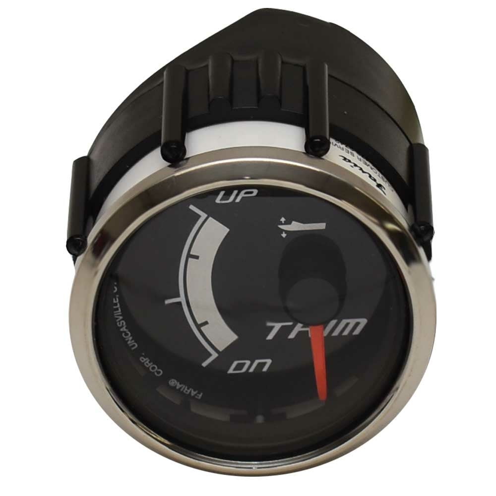 lowest prices around Faria Boat Trim Gauge GBC108B Black Silver 2 Inch